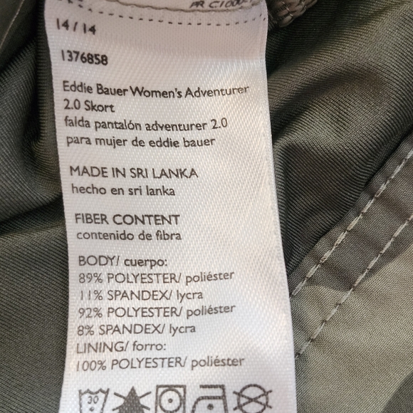Eddie Bauer Size 14 Green Camouflage Skort - Picture 7 of 7
